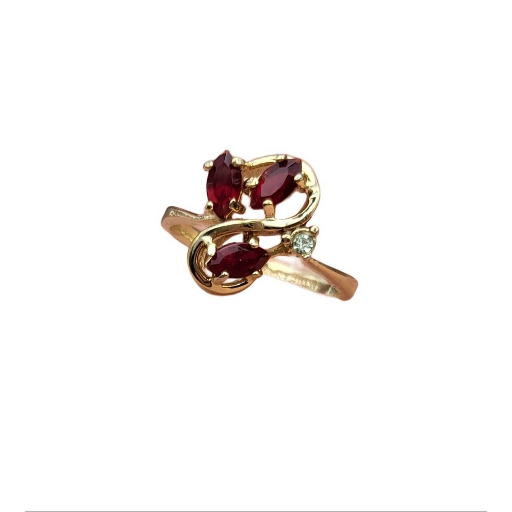 14k GP ESPO 3 Stone Ring Size 6.5